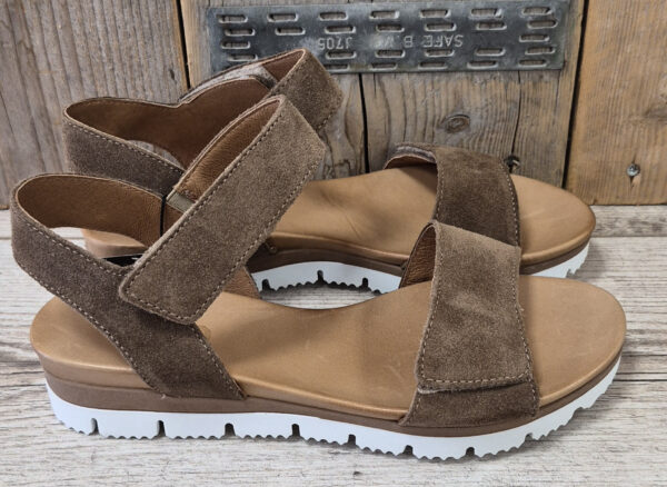 Aqa 8900 Cortau Cortina Touch Taupe Dames sandalen