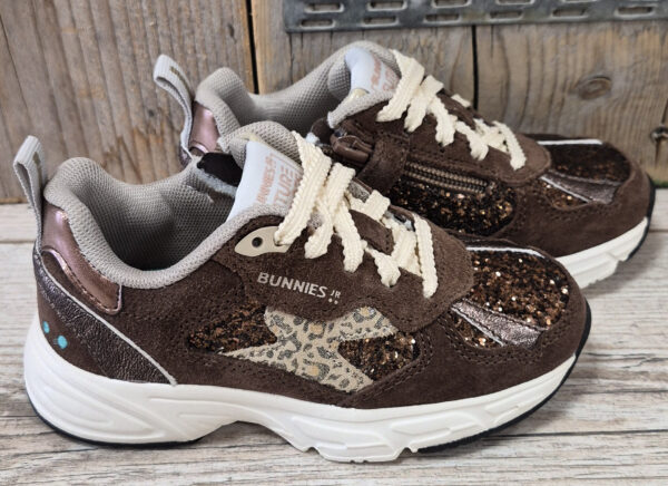 Bunnies Daan Dash Dark Brown Meisjes sneakers