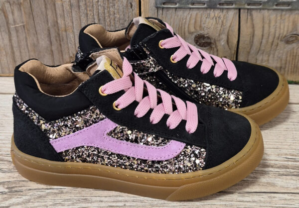 Poldino Crosta Nero 6801CN Black Meisjes sneakers