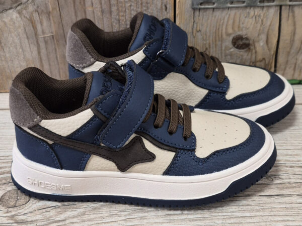 Shoesme NO26W015-F Dark Blue Brown Jongens sneakers