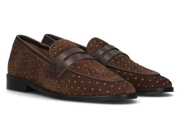 Maruti Lena Studs Brown Dames Loafer